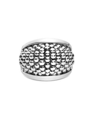 Lagos Sterling Silver Caviar Domed Ring