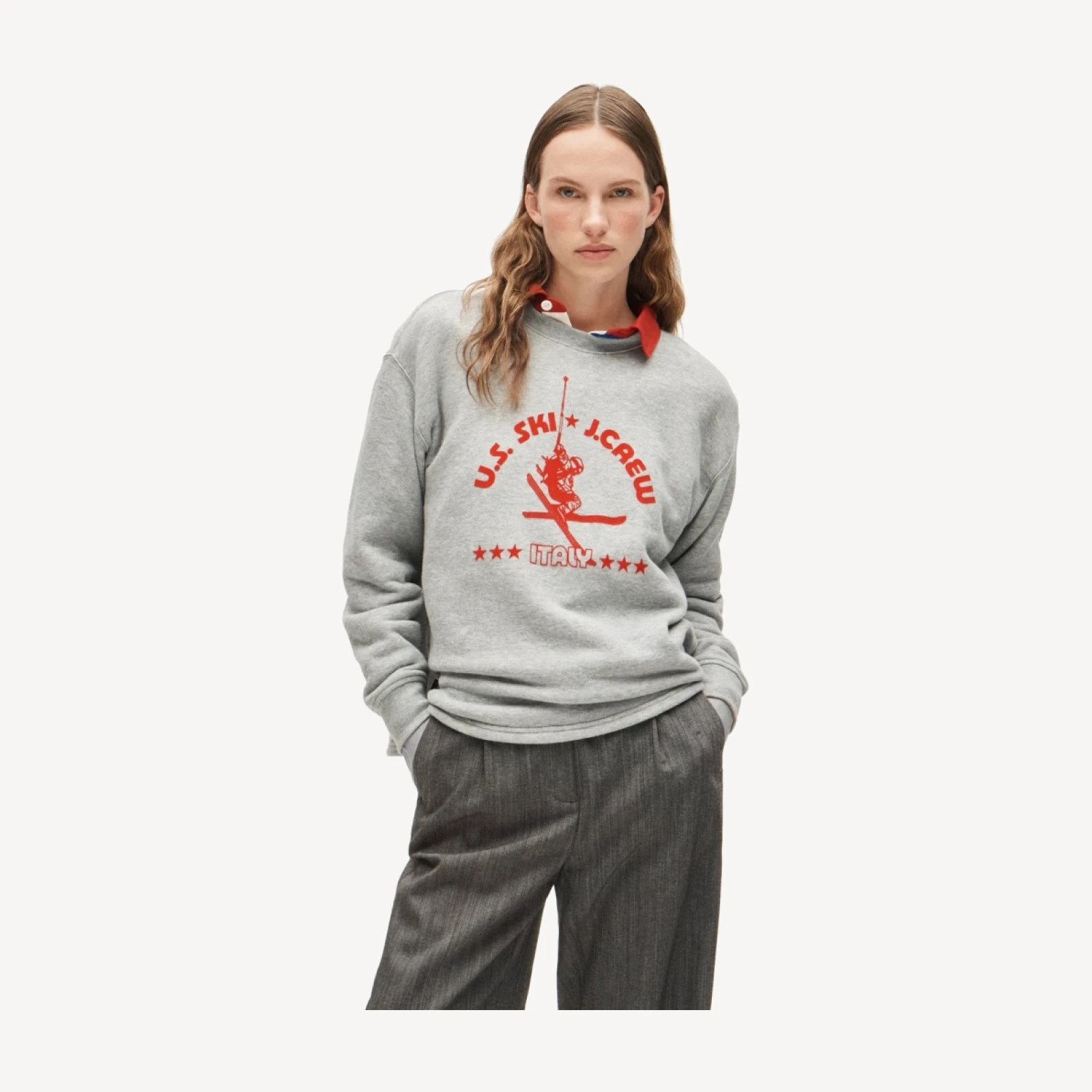 U.S. Ski & Snowboard by J.Crew heritage terry graphic crewneck sweatshirt