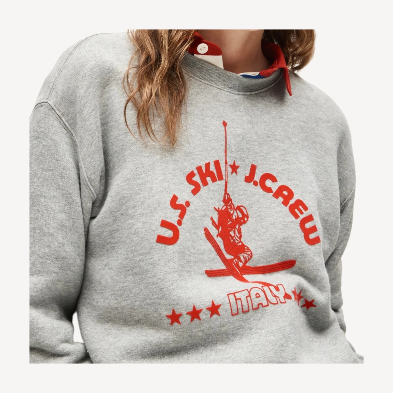 U.S. Ski & Snowboard by J.Crew heritage terry graphic crewneck sweatshirt