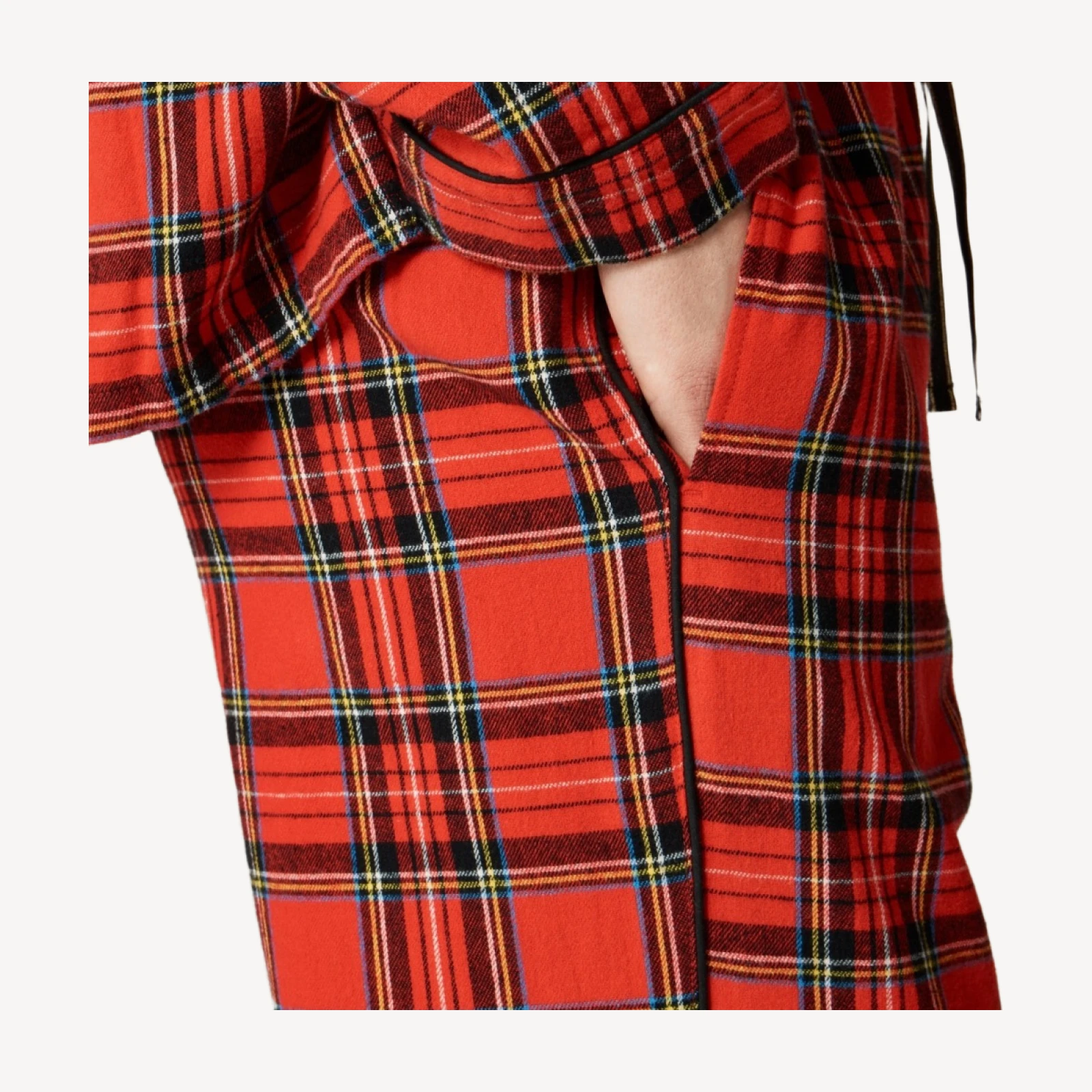 Flannel long-sleeve pajama pant set in Good Tidings plaid