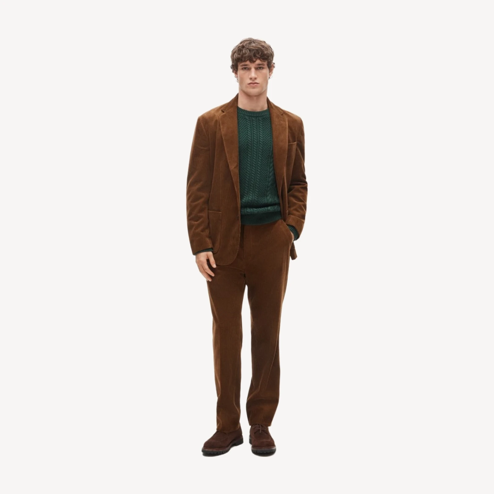 Crosby Classic-fit suit jacket in Italian corduroy