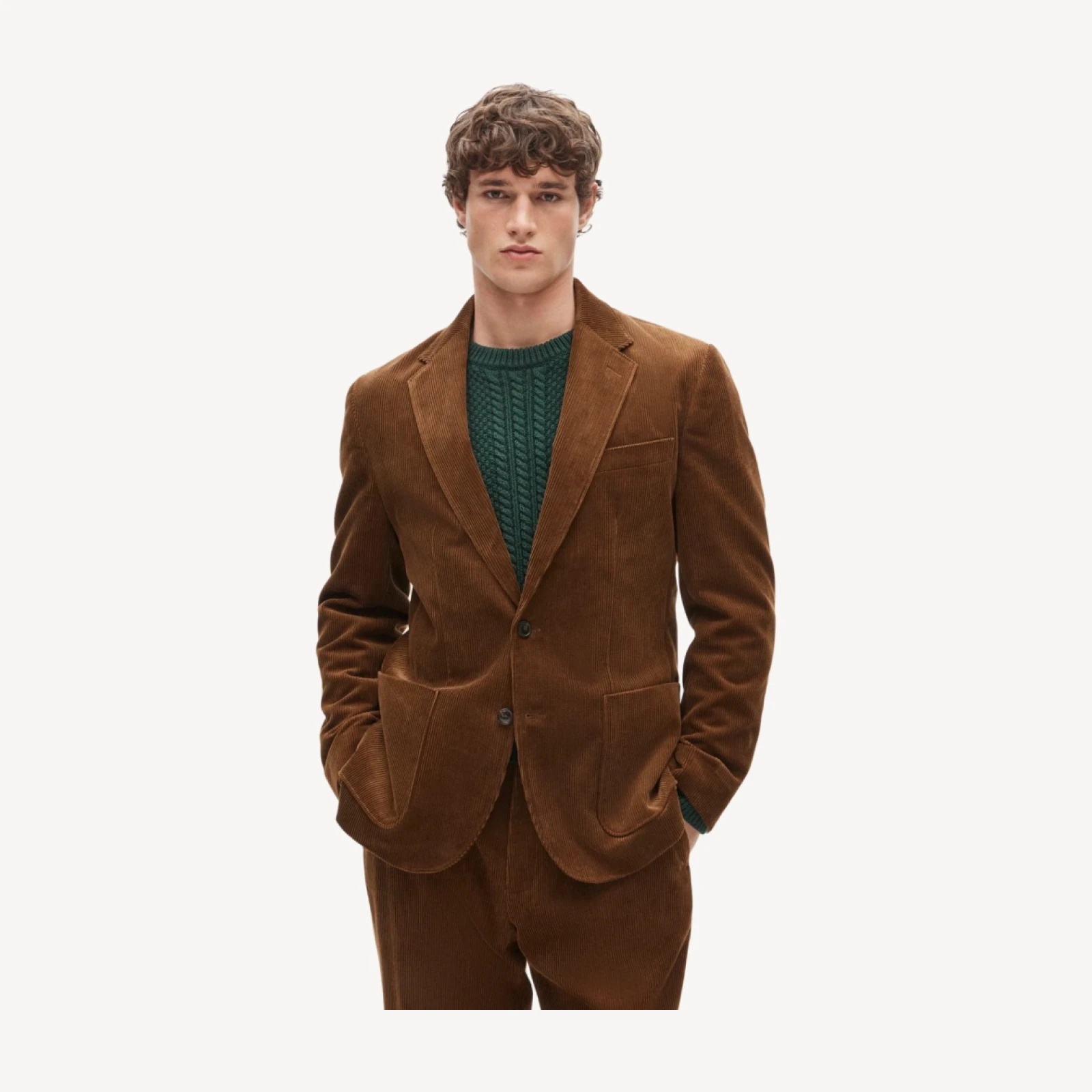 Crosby Classic-fit suit jacket in Italian corduroy