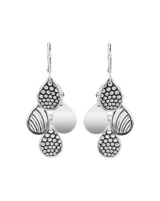 Lagos Sterling Silver Signature Caviar Four Drop Earrings