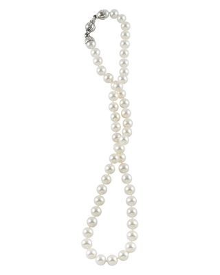 Lagos Sterling Silver Luna Cultured Pearl Necklace, 18