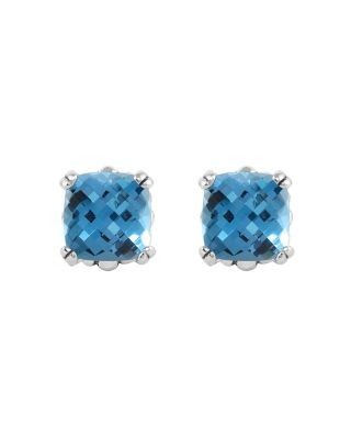 Lagos Sterling Silver Rittenhouse Prism Blue Topaz Stud Earrings
