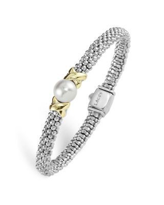 Lagos Sterling Silver Luna Cultured Freshwater Pearl Rope Bracelet