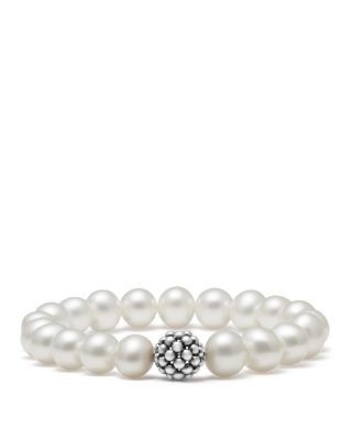 Lagos Caviar Ball Beaded Cultured Pearl Bracelet, 10mm