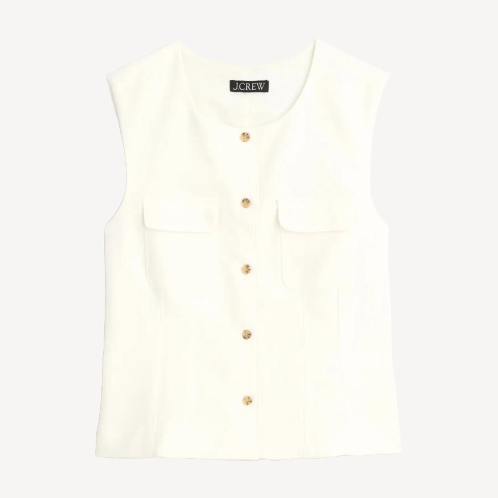 Crewneck vest in city crepe