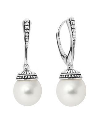 Lagos Sterling Silver Luna Freshwater Cultured Pearl Drop Earrings