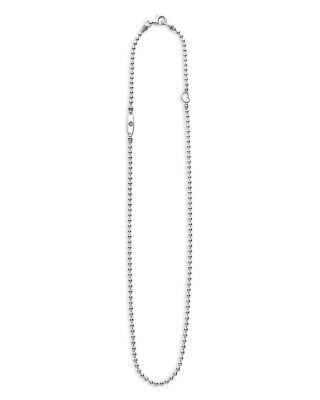 Lagos Sterling Silver Caviar Beaded Necklace, 16-18