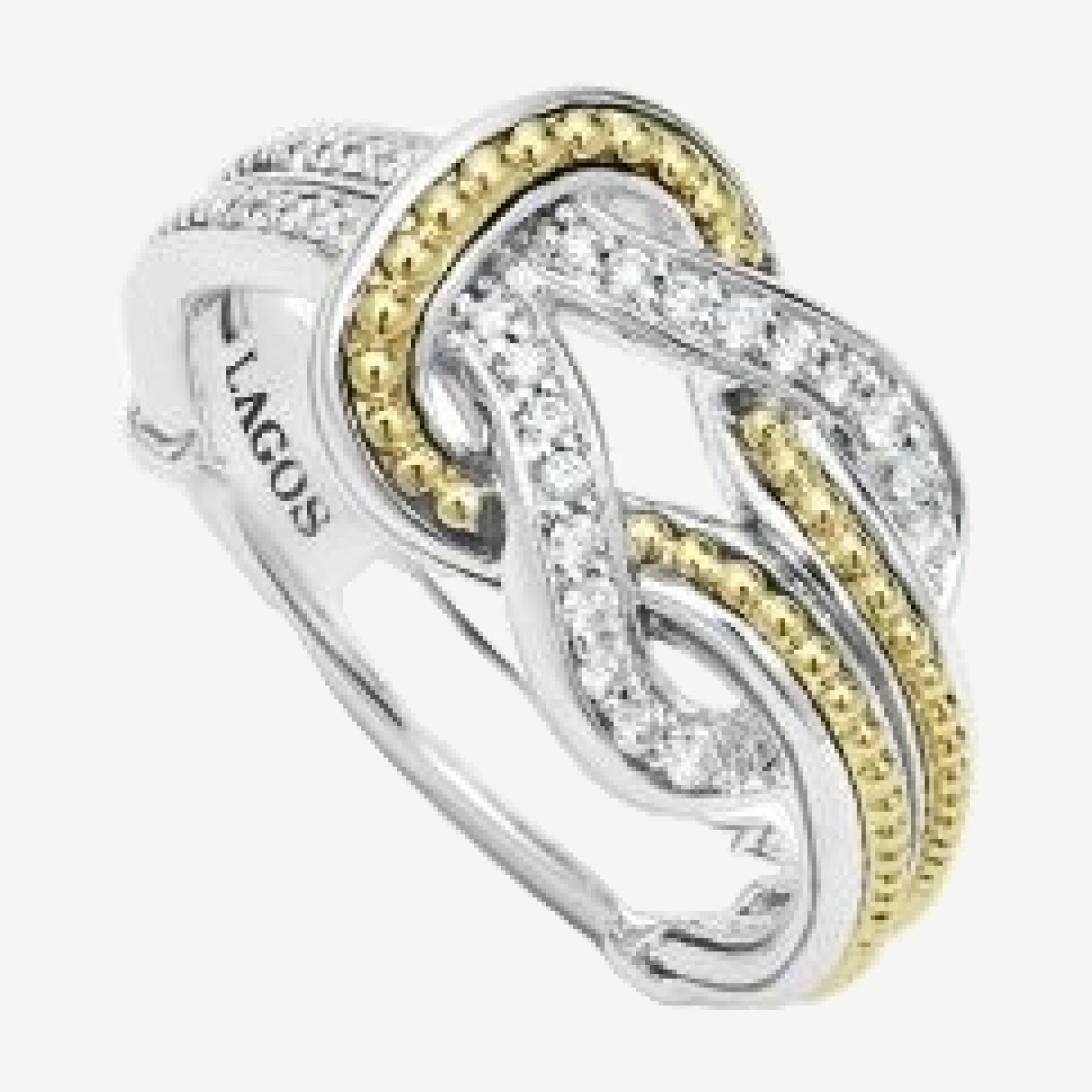 Lagos 18K Yellow Gold & Sterling Silver Newport Diamond Knot Statement Ring
