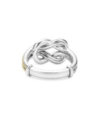 Lagos 18K Yellow Gold & Sterling Silver Newport Diamond Knot Statement Ring