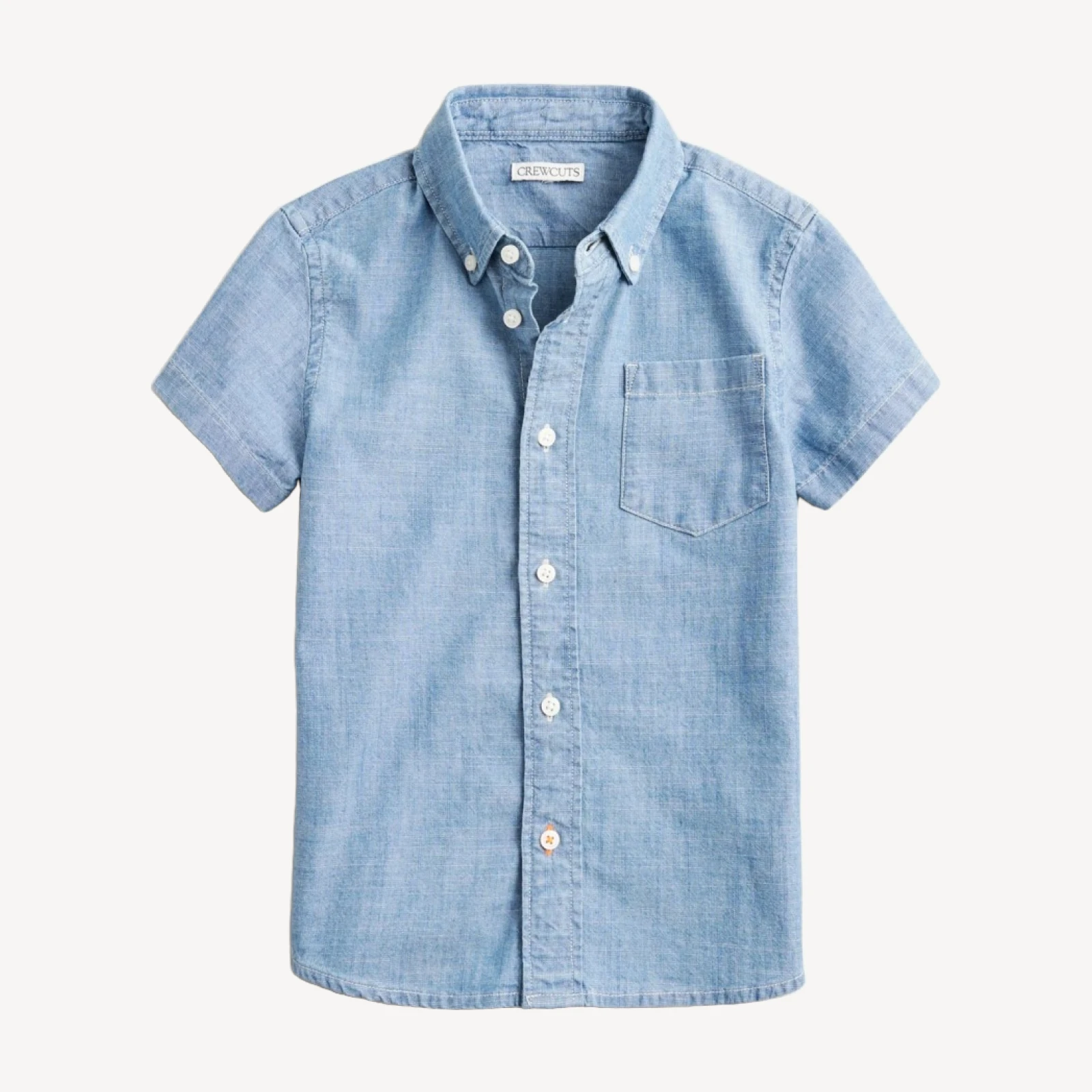 Kids' short-sleeve chambray shirt
