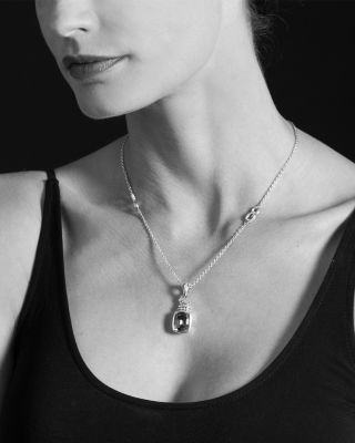 Lagos 18K Gold and Sterling Silver Rittenhouse Pendant with Swiss Blue Topaz