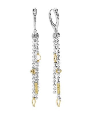Lagos 18K Yellow Gold & Sterling Silver Caviar Icon Tassel Drop Earrings