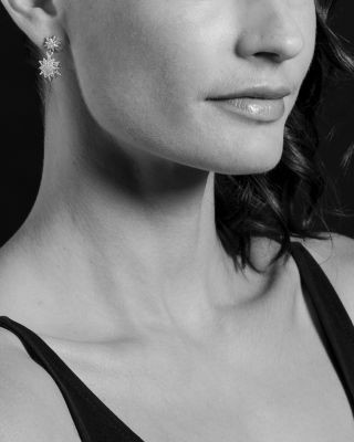 Lagos 18K Gold & Sterling Silver North Star Diamond Double Drop Earrings