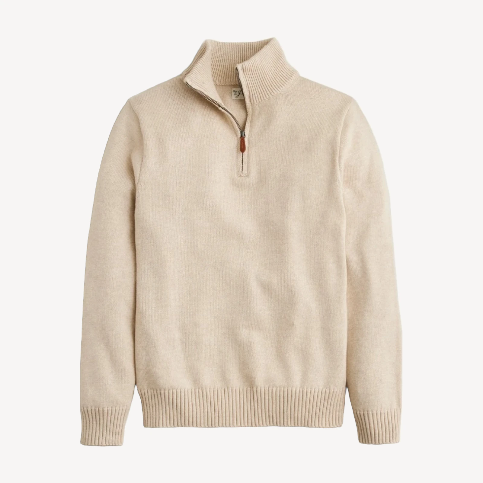 Heritage cotton quarter-zip sweater