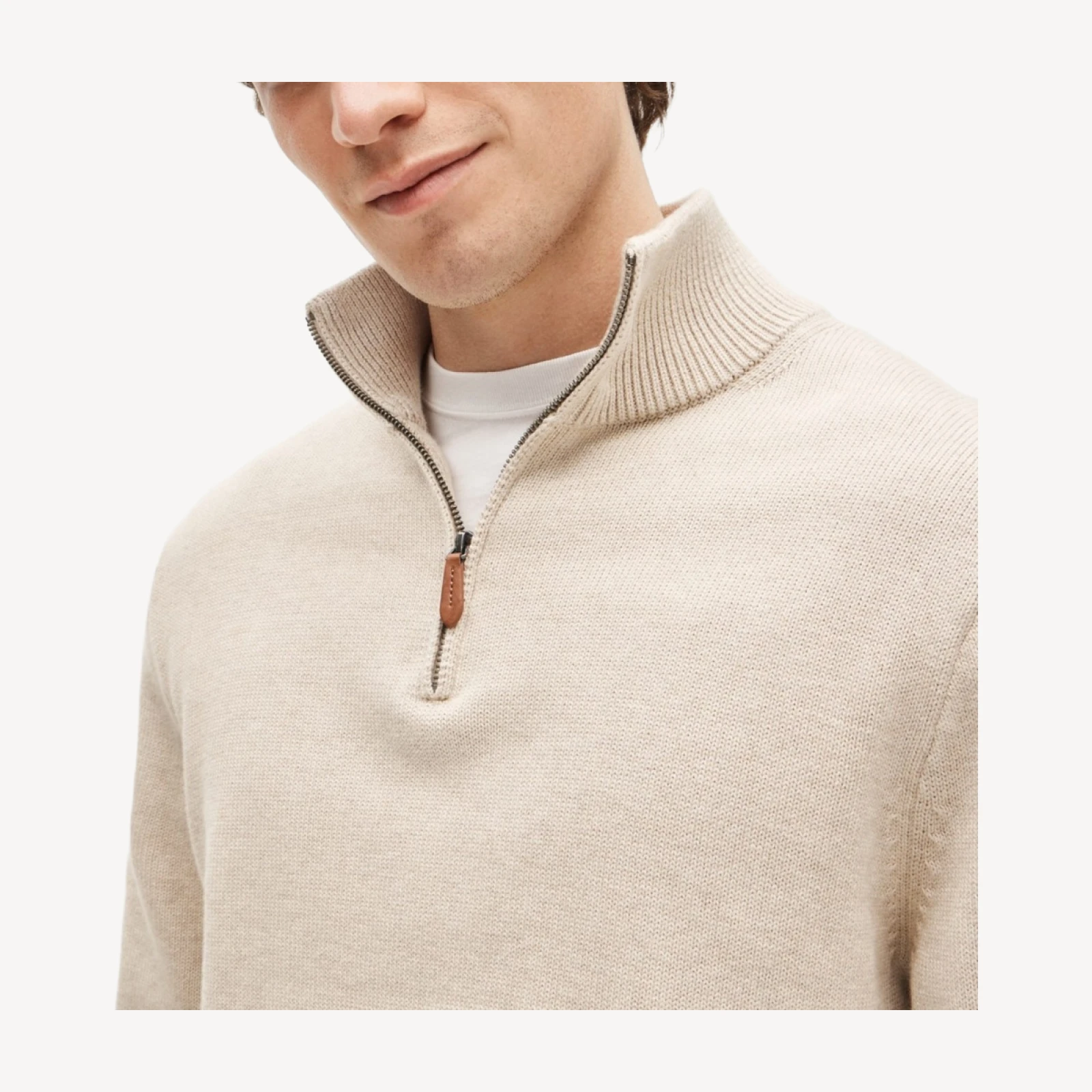 Heritage cotton quarter-zip sweater