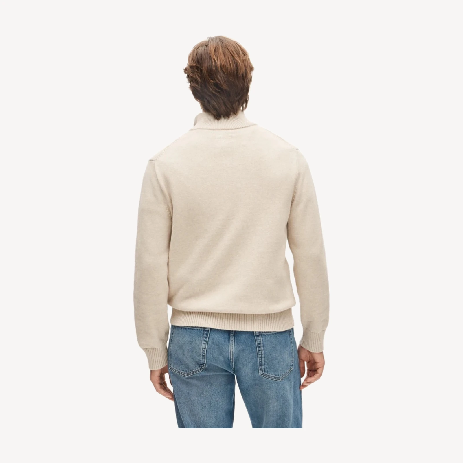 Heritage cotton quarter-zip sweater