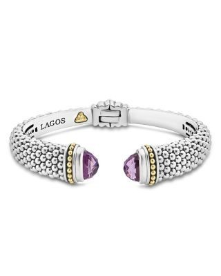 Lagos 18K Gold and Sterling Silver Rittenhouse Amethyst Cuff, 12mm