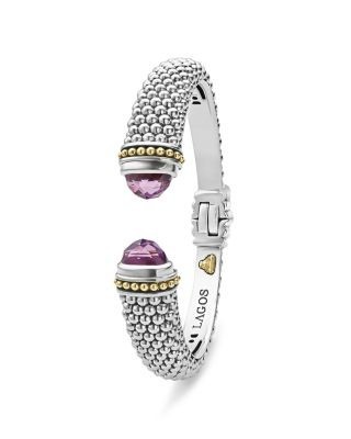 Lagos 18K Gold and Sterling Silver Rittenhouse Amethyst Cuff, 12mm
