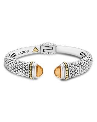 Lagos 18K Gold and Sterling Silver Rittenhouse Citrine Cuff, 12mm