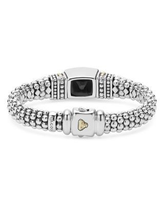 Lagos 18K Gold and Sterling Silver Rittenhouse Bracelet with Black Onyx