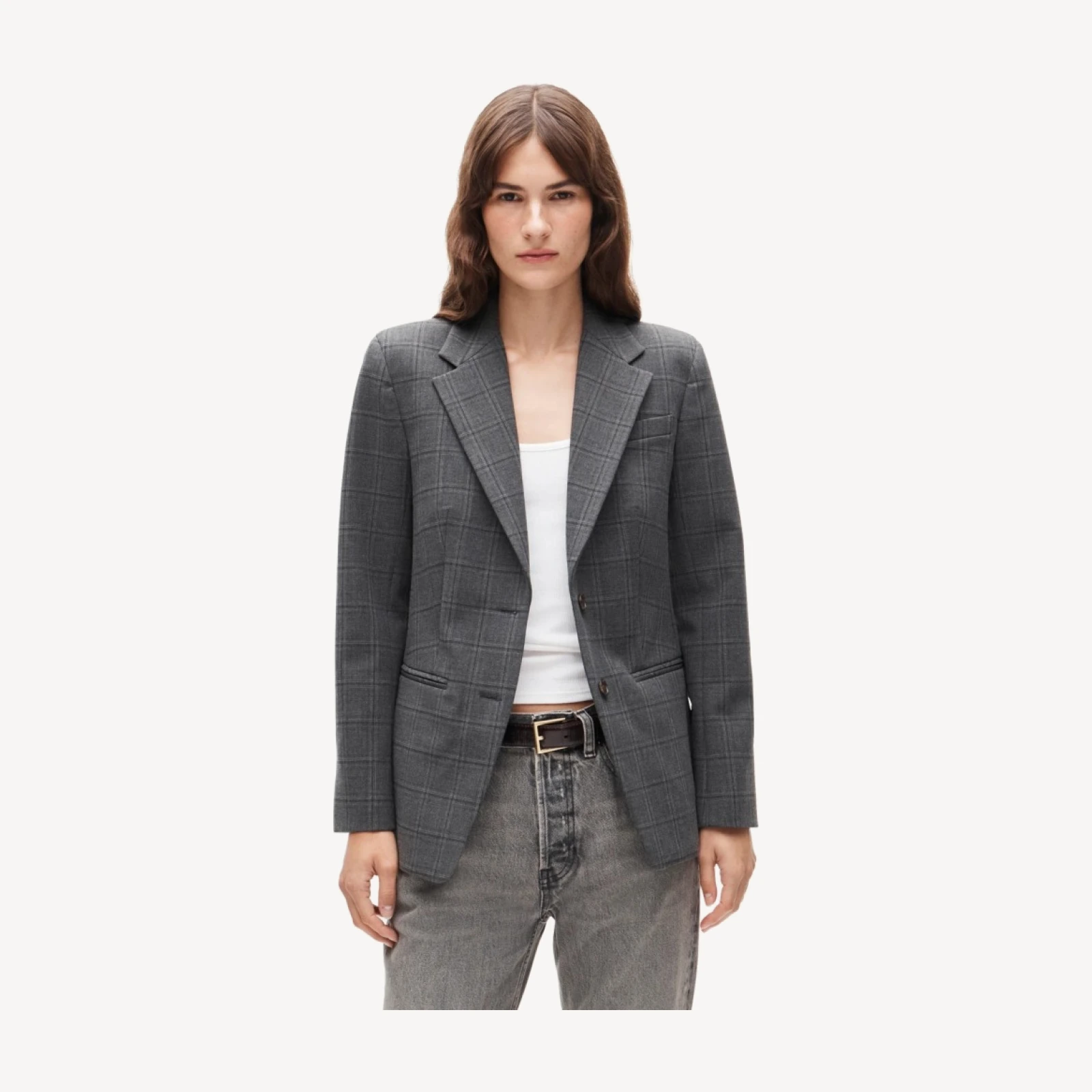 Margeaux blazer in plaid four-season stretch