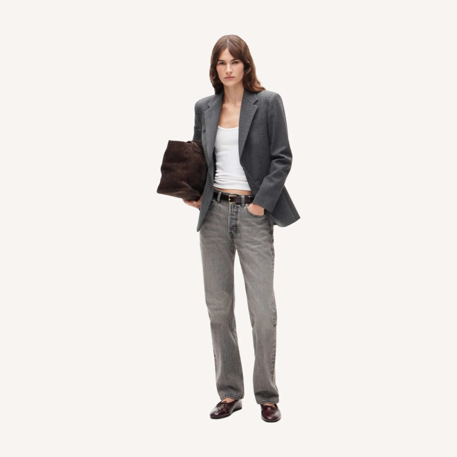 Margeaux blazer in plaid four-season stretch