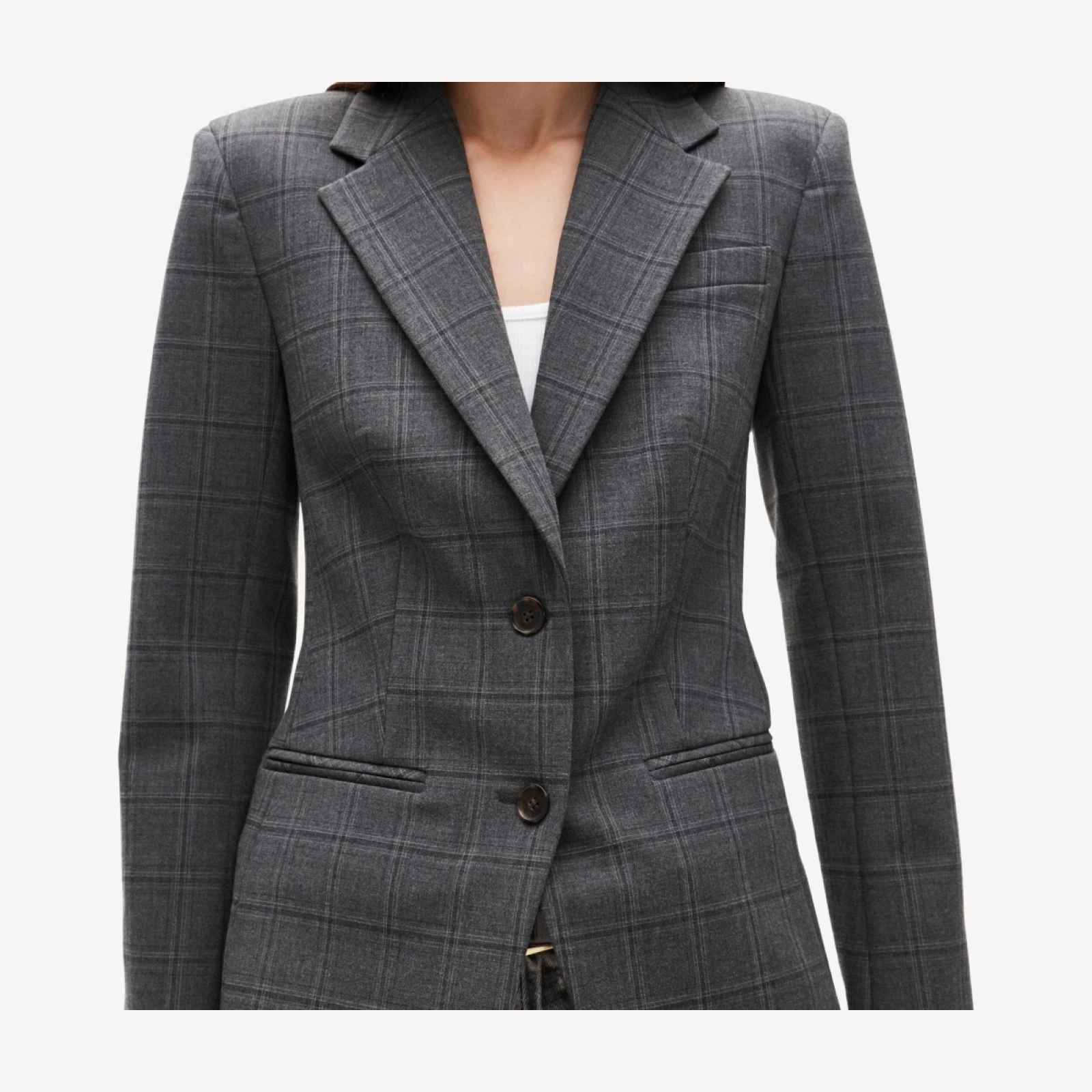 Margeaux blazer in plaid four-season stretch