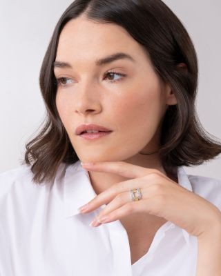 Lagos 18K Yellow Gold & Sterling Silver High Bar Statement Ring