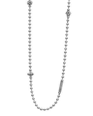 Lagos Sterling Silver Caviar Icon Necklace, 16