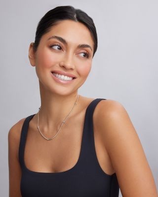 Lagos Sterling Silver Caviar Icon Necklace, 16