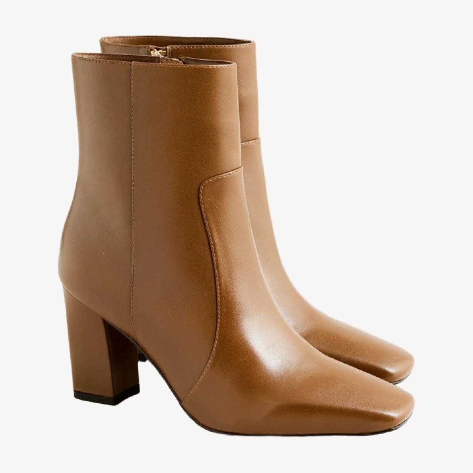 Almond-toe ankle boots in leather
