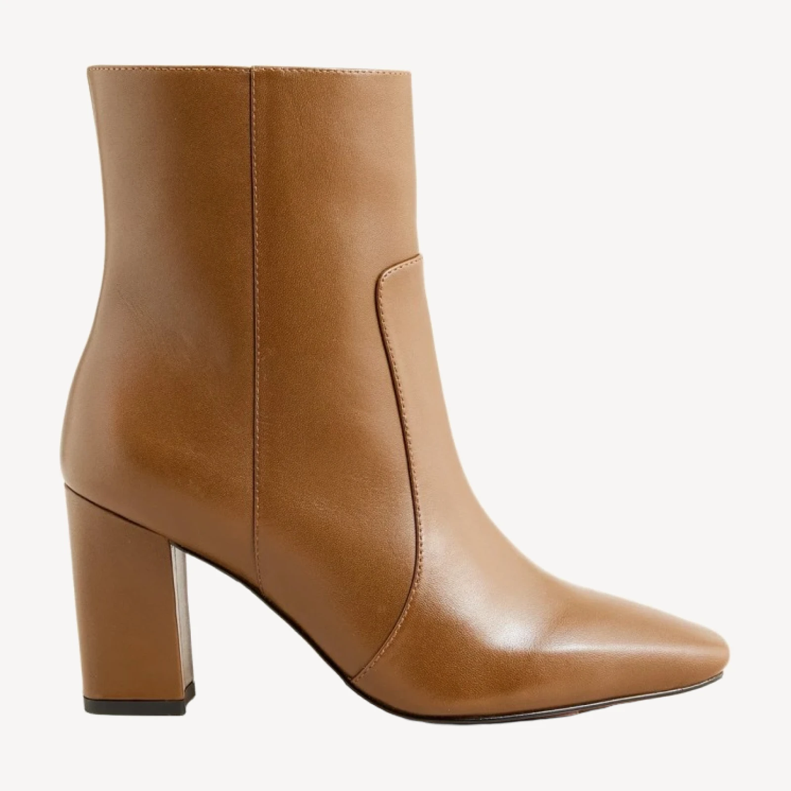 Almond-toe ankle boots in leather