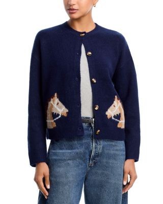 Aqua Horse Print Cardigan