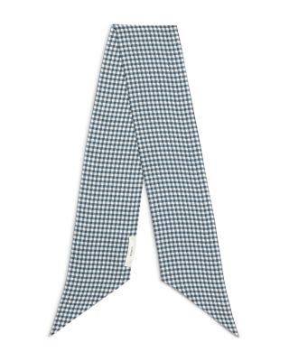 Vince Gingham Silk Ribbon Scarf