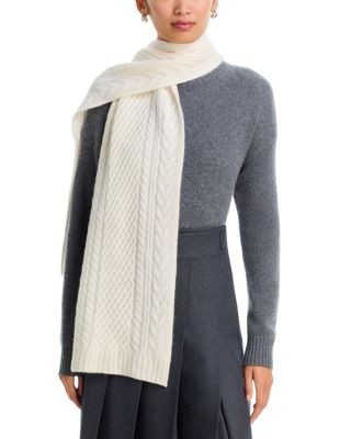 Amicale Cashmere Cable Knit Scarf - Exclusive