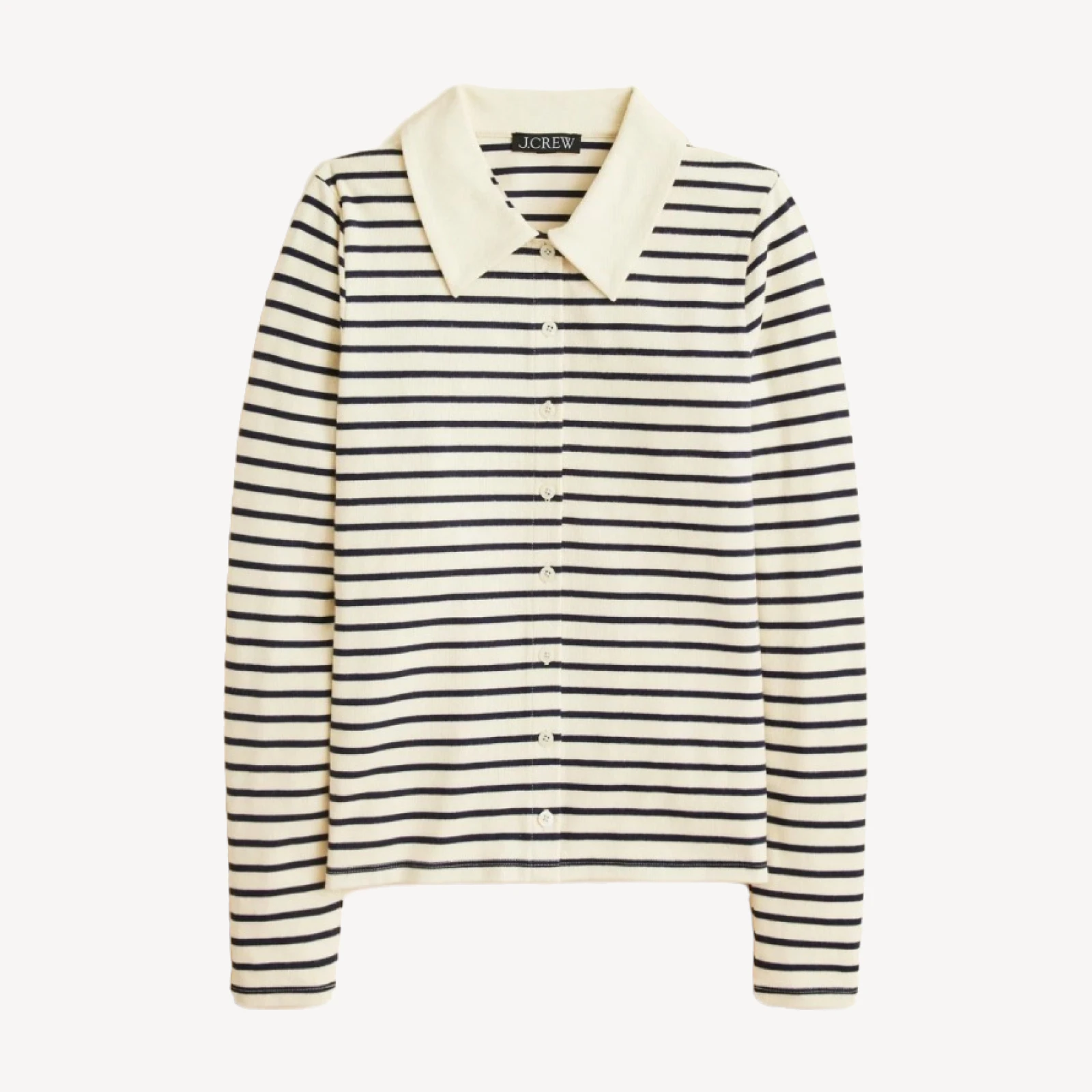 Soft rib cardigan top in stripe