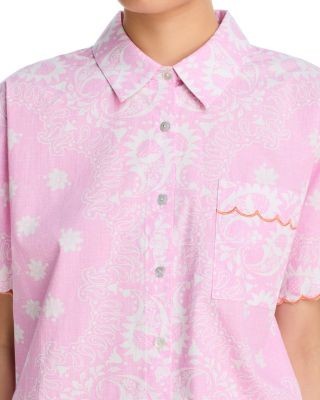 Aqua Designed by Agua Bendita Scallop Short Sleeve Sleep Set - Exclusive