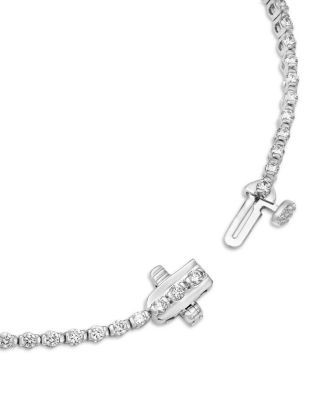 Bloomingdale's Fine Collection Luxe Collection Certified Lab Grown Diamond Asscher Cut Tennis Bracelet in 14K White & Yellow Gold, 1.5 tcw