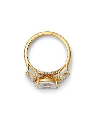 Bloomingdale's Fine Collection Luxe Collection Certified Lab Grown Diamond Oval Cut East West Engagement Ring in 18K Yellow Gold, 2.5 tcw
