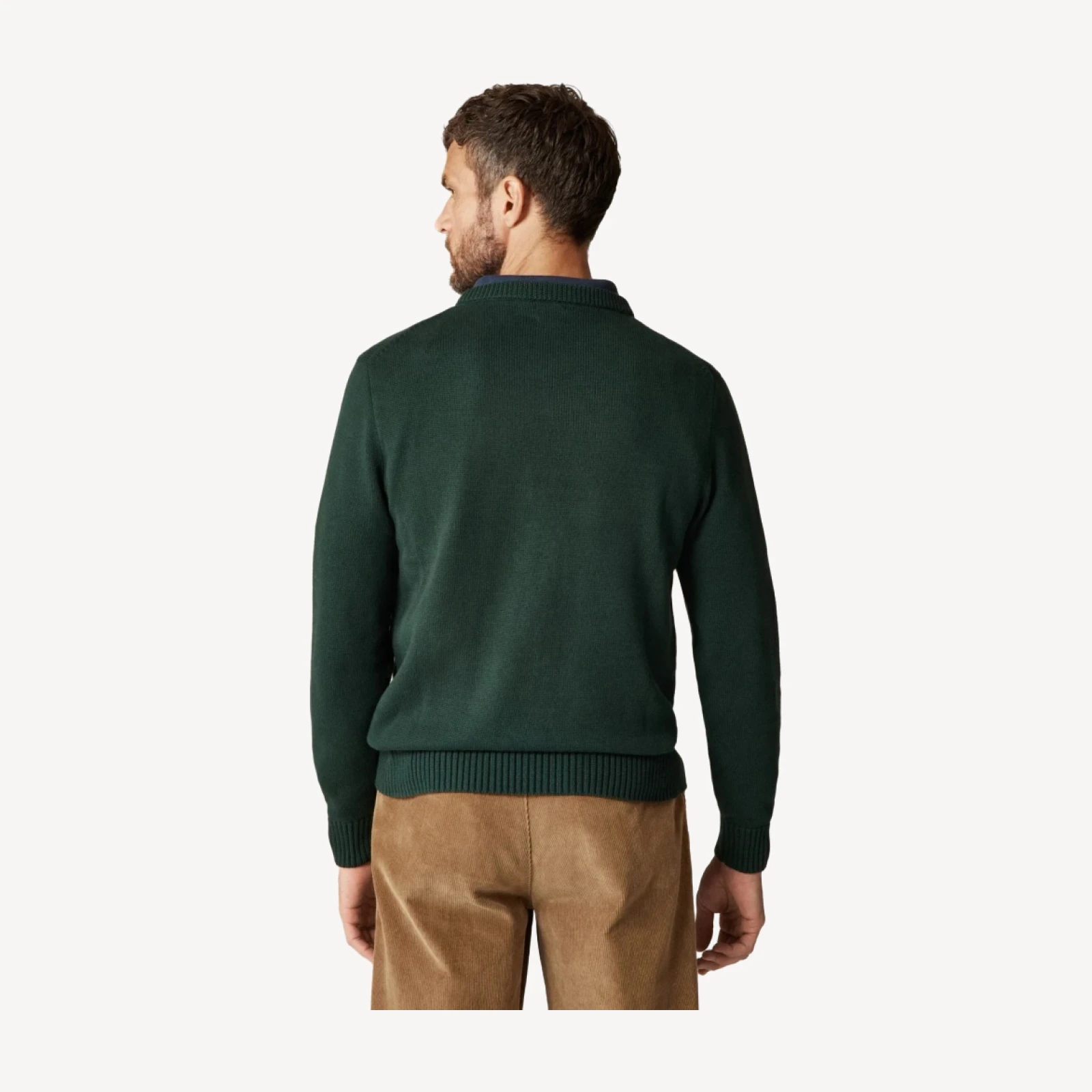 Cotton crewneck sweater with oarsman dog