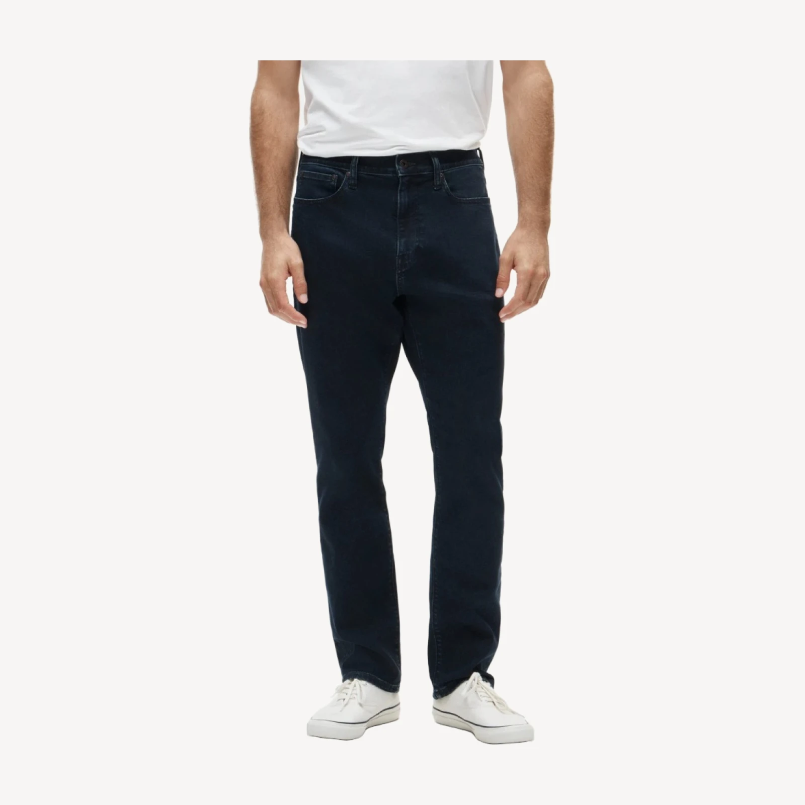 Athletic Straight-fit stretch jean in deep lake wash