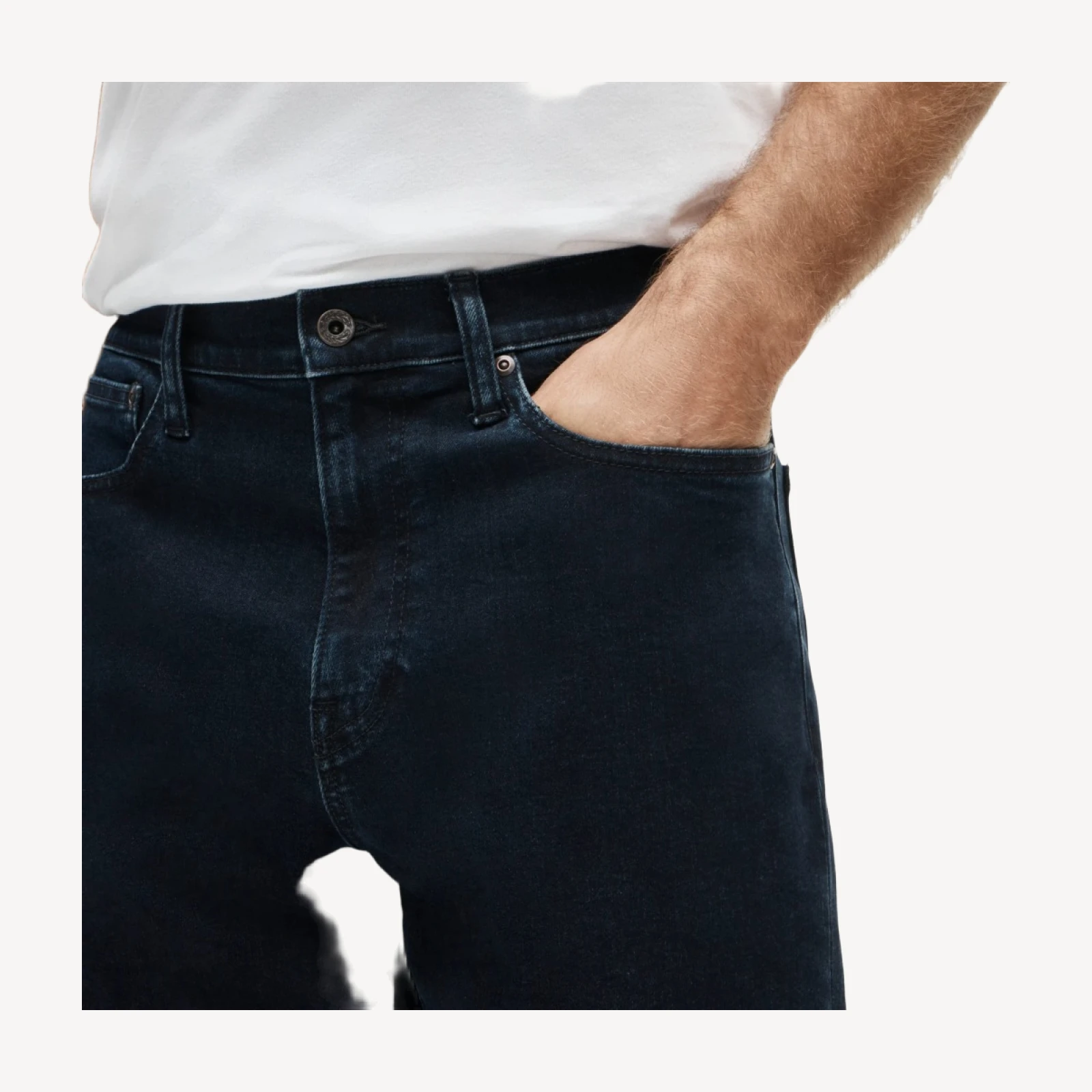 Athletic Straight-fit stretch jean in deep lake wash