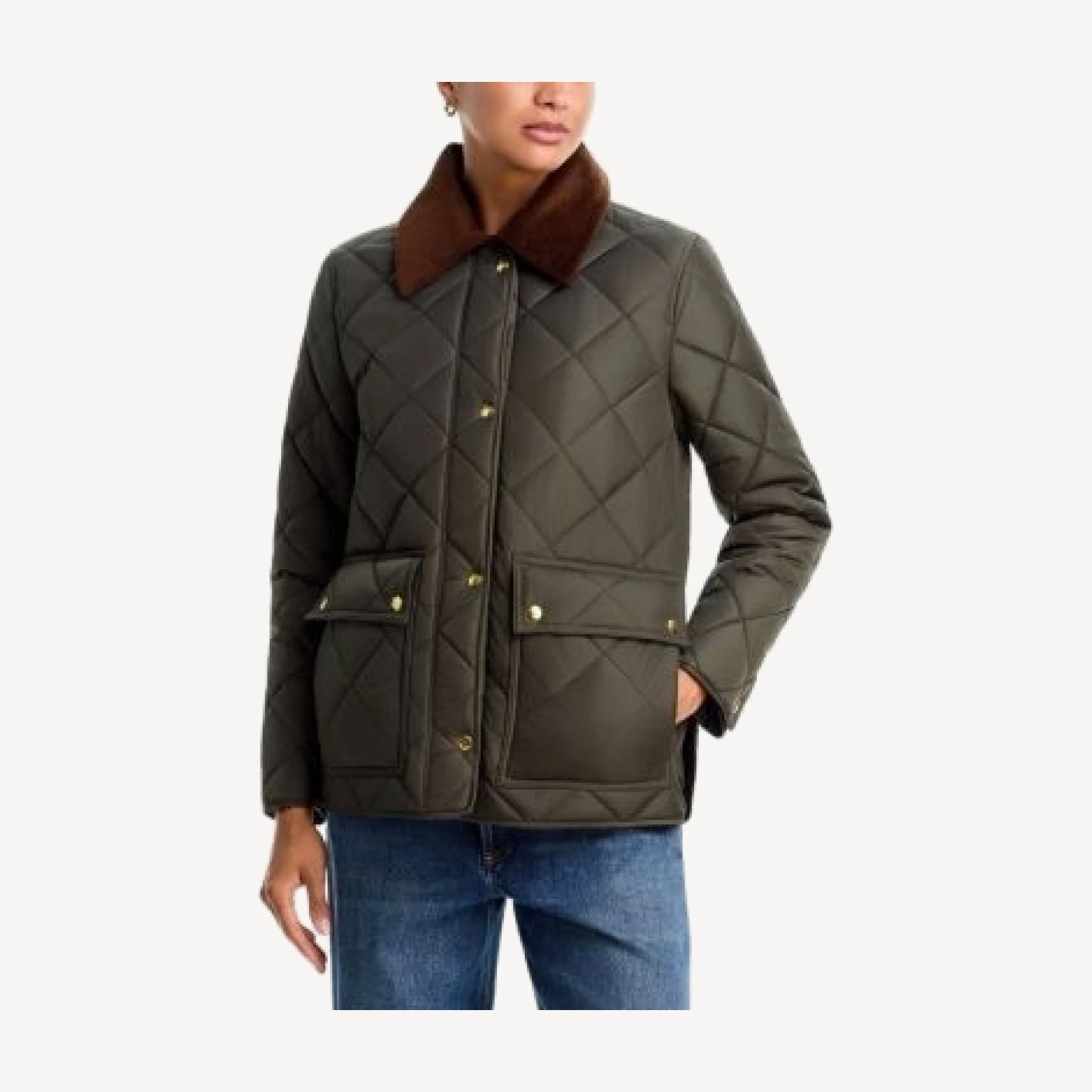 Aqua Quilted Barn Jacket - Exclusive