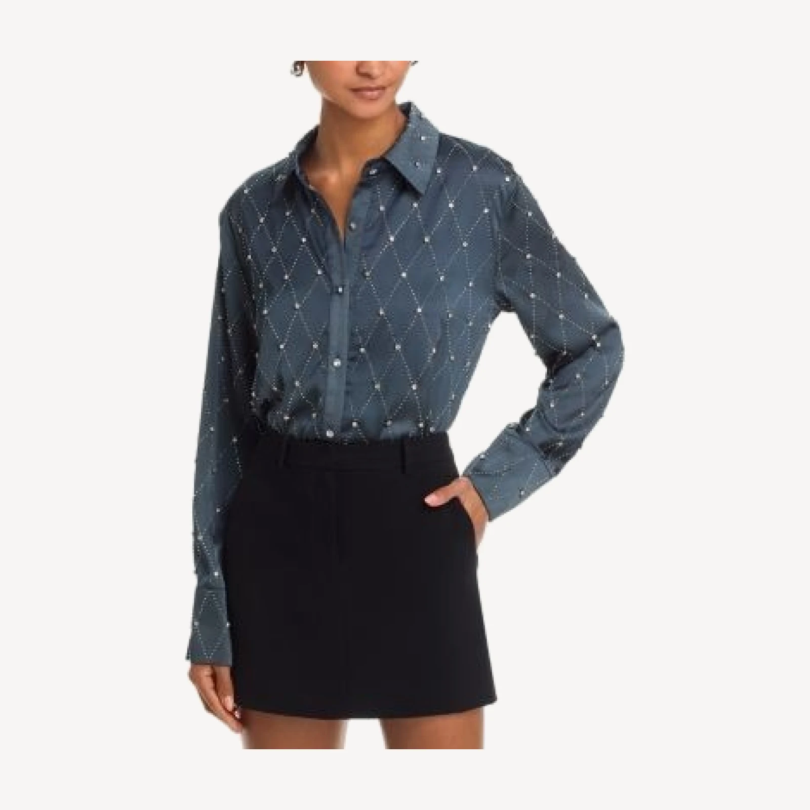 Aqua Embellished Blouse - Exclusive