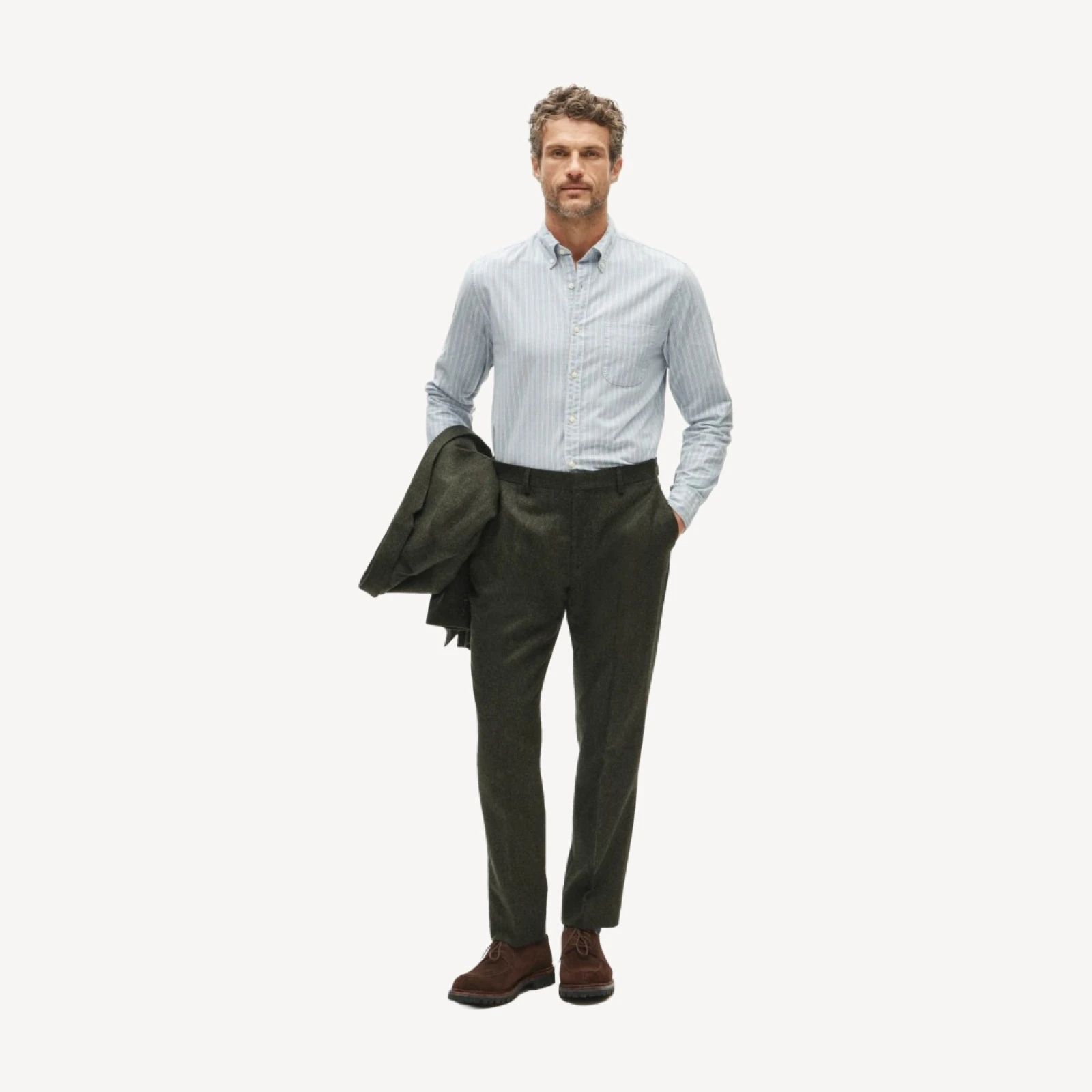 Ludlow Slim-fit suit pant in English donegal wool tweed