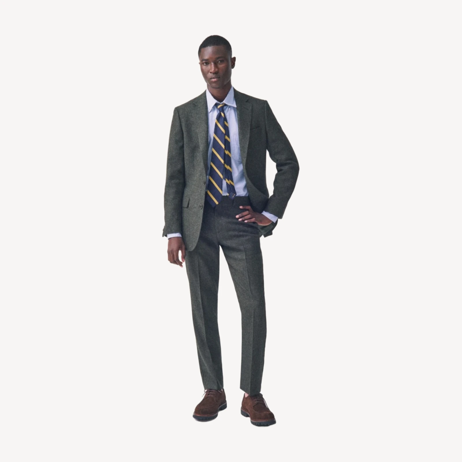 Ludlow Slim-fit suit pant in English donegal wool tweed