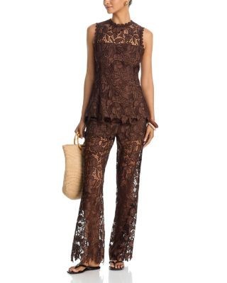 Aqua Lace Flare Pants - Exclusive